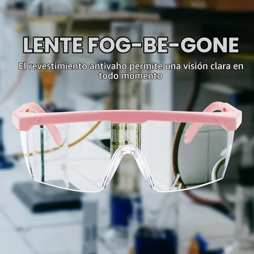 Vista 3 de UKNOW Paquete de 2 gafas de seguridad antivaho ANSI Z87.1 – Gafas protectoras ajustables – Gafas de laboratorio de lente transparente
