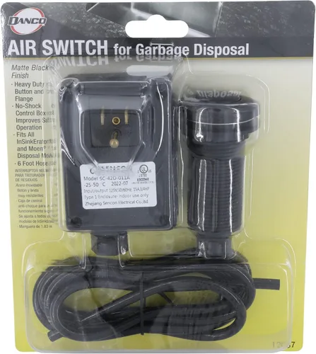 Vista 9 de Danco Interruptor de aire de montaje superior para trituradores de basura con longitud de rosca extendida en parte trasera mate (12037)