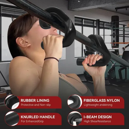 Vista 4 de Neutral Grip Pull Up Handles 45° - Angles 90 Grips for Relieve Wrist Stress - Non-Slip Pull Up Grips - for Pull-Ups Deadlifts - Fits Pull Up Bar
