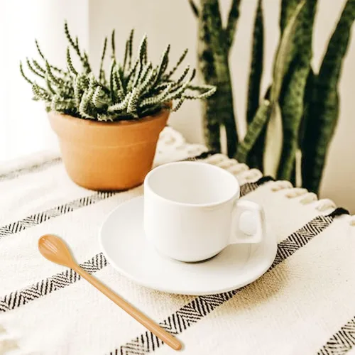Vista 3 de Juego de 8 cucharas mezcladoras largas de melamina, cuchara de café con leche colorida, cuchara de helado de postre, cucharas de cóctel para postre