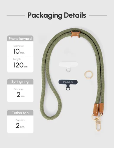 Vista 7 de Cordón para teléfono 1, lengüeta de amarre 2, cordón cruzado para teléfono celular, cordón de cuerda, correa ajustable universal para teléfono