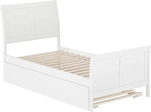 Vista 7 de Cama con plataforma nido doble urbana en color blanco