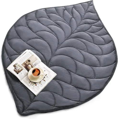 Vista 22 de Kaisa Manta con Peso para Adultos (5 libras, 23" x 29"), Manta de Regazo con Peso Suave Lavable a Máquina, Mantas Pequeñas Pesadas con Cuentas