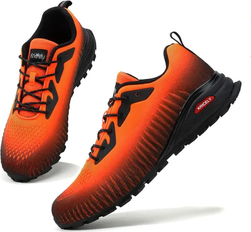 Vista 7 de Kricely Tenis de correr para hombre, para caminar, senderismo, tenis para hombre, tenis cruzado, tenis al aire libre, calzado casual