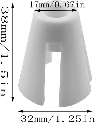 Vista 2 de Pinza de bobina de plástico para carrete de hilo Soporte de cono Overlocker Serger Accesorios de costura, color blanco