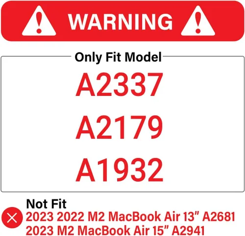 Vista 3 de IBENZER Carcasa rígida para MacBook Air de 13 pulgadas, 2020, 2019, 2018, nueva versión A2179, A1932, carcasa rígida para Apple Mac Air 13 Retina