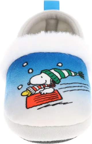Vista 3 de Peanuts Pantuflas familiares, pantuflas navideñas de Snoopy y Woodstock, tallas para adultos, jóvenes y niños pequeños