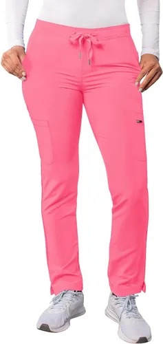 Vista 15 de Adar Addition Scrubs para mujer - Pantalones ajustados de yoga con cordón, para mujer Negro
