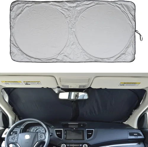 Vista 10 de Parasol para parabrisas de automóvil A1 300D con bolsa de almacenamiento por A1 Sun Shade, plegable para automóvil, camión, SUV, escudo bloqueador