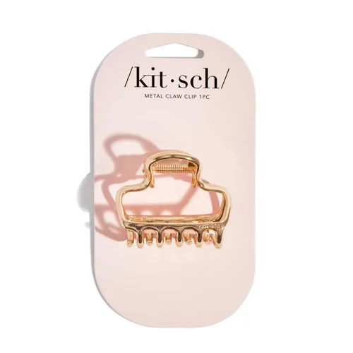 Vista 7 de Kitsch Pinzas de pelo de metal de forma abierta para mujeres - Oro, 1 Pc Durable & Elegant Gold Women Hair Accessories Clips Hair Comfortably
