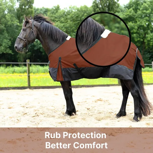 Vista 2 de Resistance 1200 Denier Ligero Sin Relleno Resistente al Agua Transpirable Caballo Lluvia Hoja