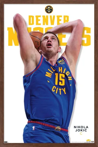 Vista 10 de Trends International NBA Denver Nuggets - Póster de pared Nikola Jokic Feature Series 23, 22.4 pulgadas de largo x 14.7 W, versión enmarcada
