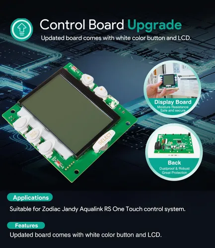 Vista 3 de sixcow R0550700 Reemplazo del subconjunto de PCB para el sistema de control Jandy Aqualink RS OneTouch, pieza de repuesto del panel de control