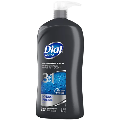 Vista 6 de Dial Men 3en1 para cuerpo, cabello y cara, Hydro Fresh, 32 fl oz (Paquete de 2)