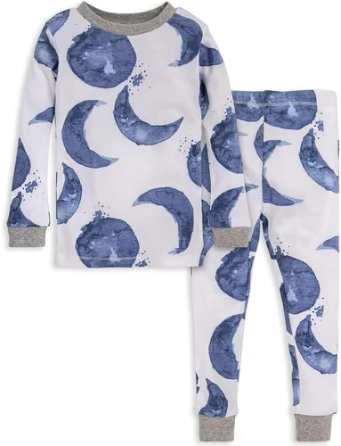Vista 12 de Burt's Bees Baby Pijama de algodón orgánico para niños, conjunto de pijama Paquete de 1 temporada de Apple