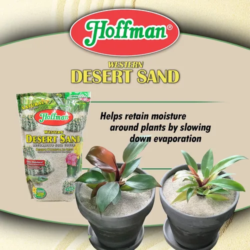 Vista 4 de Hoffman Western Desert Sand - Cubierta decorativa de suelo para plantas en macetas o camas, 2 cuartos secos
