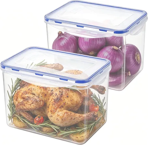 Vista 19 de KIGI Mini recipientes de plástico para almacenamiento de alimentos de 6 onzas con tapas herméticas y a prueba de fugas, ideales para almuerzo