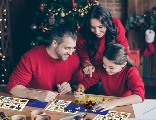 Vista 3 de D4DREAM Calcomanías de Natividad, calendario de Adviento para niños, calendario de Adviento de Navidad, calcomanías de calendario de cuenta