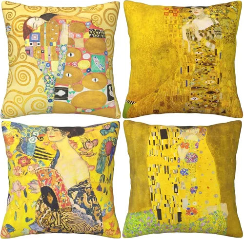 Vista 10 de Claude Monet - Juego de 4 fundas de almohada de pintura de 18 x 18 pulgadas, fundas de almohada cuadradas decorativas para sofá, auto