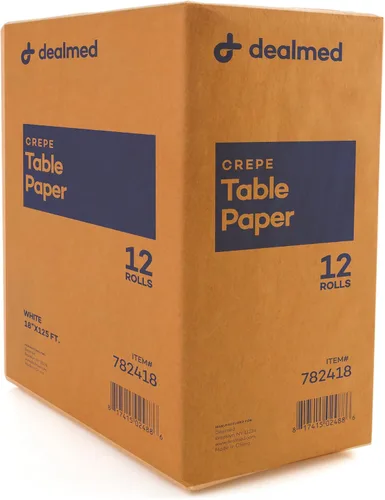 Vista 19 de Dealmed Rollo de papel para reposacabezas, tamaño más pequeño de 8.5 pulgadas x 125 pies, fundas desechables para dentistas, cambio de pañales