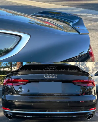 Vista 6 de Compatible con Audi A5 S5 Sportback 4DR negro brillante estilo Highkick SPOILER 2017-2022