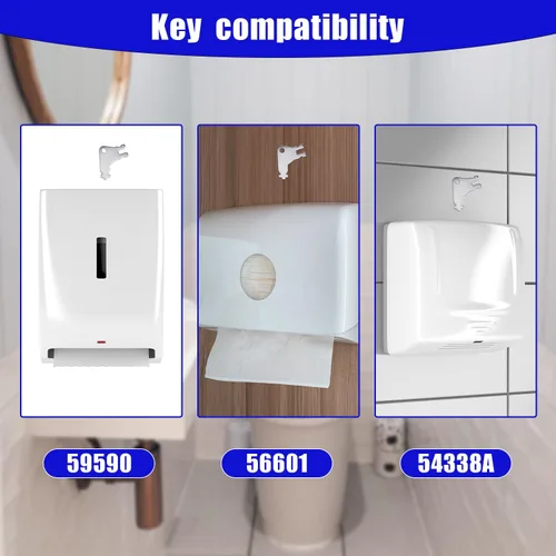 Vista 6 de 15 llaves dispensadoras de toallas de papel, dispensador de papel higiénico de metal, llave dispensadora de papel higiénico práctica compatible