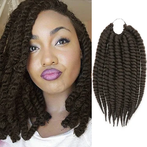 Vista 16 de Glam21USA sintético Jumbo Senegalese Twist sintético de 12 pulgadas 2-Azul
