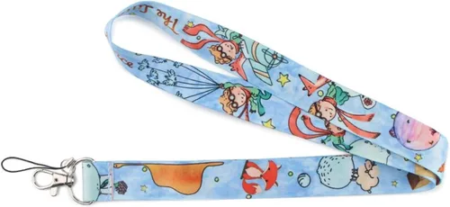 Vista 3 de Le Petit Little Prince Novel Fox Plane Moon 17.7" Collar Lanyard Holder ID Badge Mobile Phone Pin Strap