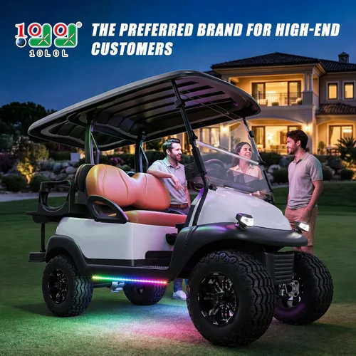 Vista 5 de 10L0L Kit de 2 luces subterráneas para carrito de golf Yamaha EZGO Club Car, iluminación de neón RGB 24 modos con control remoto inalámbrico