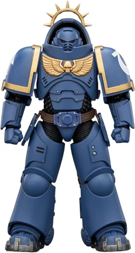 Vista 4 de JoyToy Warhammer 40,000 1/18 Figura de acción Ultramarines Primaris Lieutenant Amulius Collection Modelo, 4.2 pulgadas