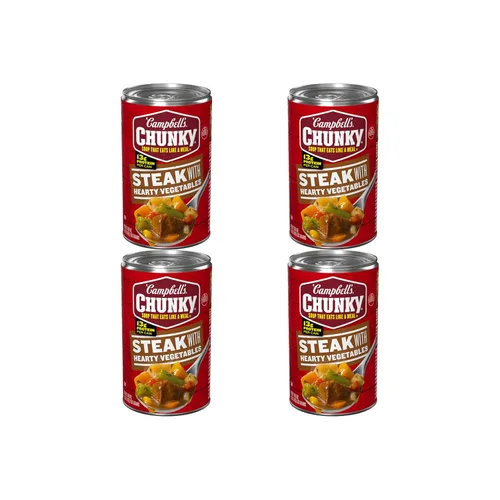 Vista 5 de Campbell’s Chunky - Sopa de filete de solomillo con abundante cantidad de verduras, lata de 18.8 onzas
