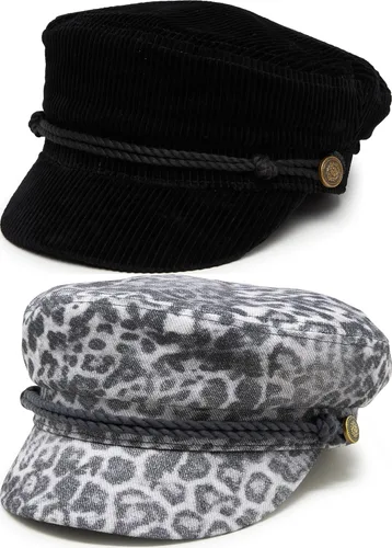 Vista 20 de Funky Junque Gorra de pescador griego, gorra de algodón para panaderos Floral - Denim