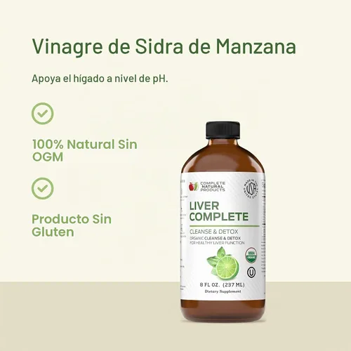 Vista 5 de Liver Complete Liquid 8 oz – Fórmula orgánica de desintoxicación de limpieza del hígado, apoyo a base de hierbas para altas enzimas con cardo