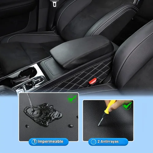 Vista 4 de 2019-2025 2026 Cubierta de Consola Central para Volvo XC40 (Core/Plus/Ultra/Ultimate/Momentum/R-Design/Inscription), Funda de Respaldo de Brazo