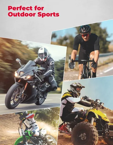 Vista 7 de KEMIMOTO - Guantes de motocicleta para hombres/mujeres, guantes de bicicleta de tierra con pantalla táctil y protección contra deslizamientos
