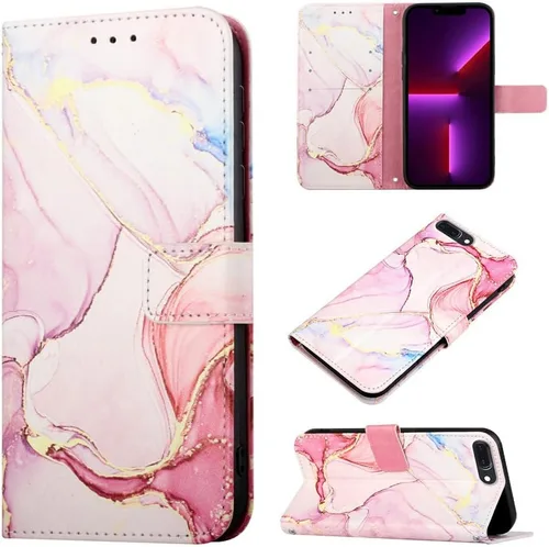 Vista 10 de Funda compatible con iPod Touch 7 tipo cartera para mujer, Touch 6 con tarjetero de piel de lujo con función atril, funda protectora para iPod Touch