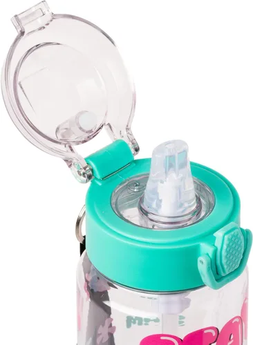 Vista 6 de Silver Buffalo Disney Lilo y Stitch Botella de agua con rastreador de hidratación Stay Cool Schedule, de plástico, con tapa de cierre, correa