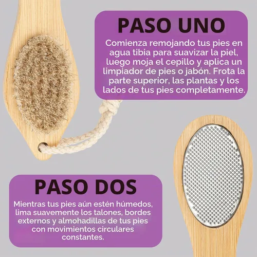 Vista 3 de Dermasuri Kit de limpieza de pies 4 en 1, cepillo exfoliante para pies