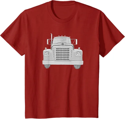 Vista 43 de Camiseta clásica de camión pesado International Harvester IH Loadstar, Negro, S