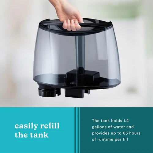 Vista 4 de Humidificador Homedics TotalComfort Plus - Humidificadores de aire grandes para dormitorio, plantas, tanque de agua de llenado superior de 5.3