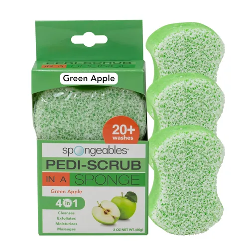 Vista 8 de Spongeables Pedi Scrub Foot Exfoliating 20+ Wash Sponge