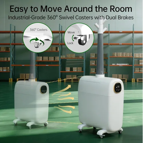 Vista 6 de Lacidoll Humidificador de habitación grande, 6.6 galones/25L Humidificadores para toda la casa para dormitorio y hogar, 3000 pies cuadrados