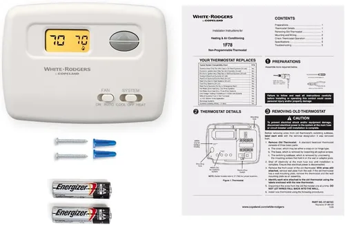 Vista 5 de White-Rodgers Serie 70 - Termostato clásico, no programable, 1F78-144