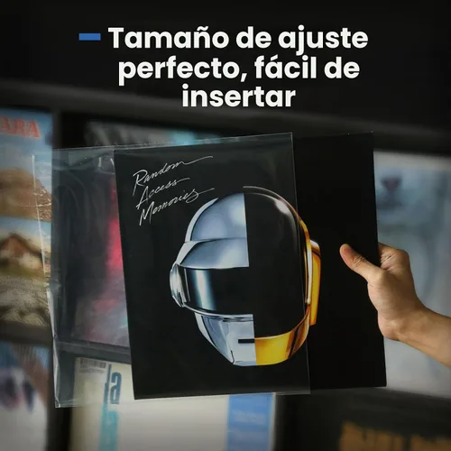 Vista 2 de Cubiertas de álbum de vinilo: Fundas protectoras de disco de vinilo LP de 12 pulgadas Fundas exteriores de discos transparentes y duraderas de 3