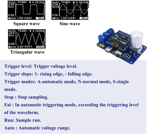 Vista 4 de Mini osciloscopio digital Kit de práctica de soldadura portátil electrónica DIY herramienta de aprendizaje para entusiastas de la electrónica