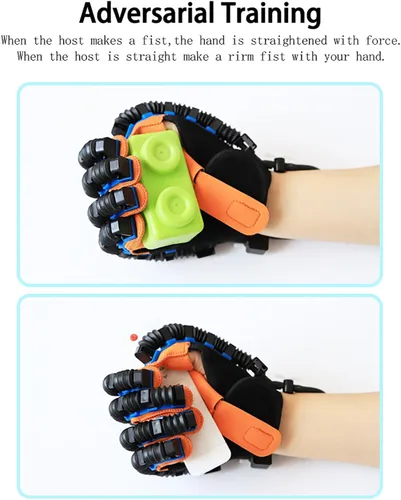 Vista 5 de Guantes de robot de rehabilitación para rehabilitación de accidentes cerebrovasculares, dispositivos de fortalecimiento de manos, velocidad
