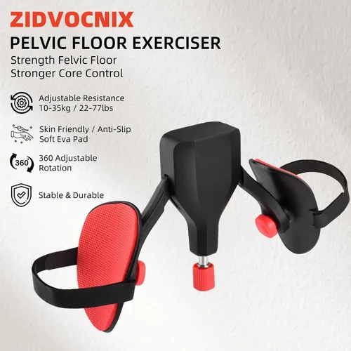 Vista 2 de Entrenador de muslos ajustable Kegel Master Trainer con bandas de resistencia, entrenador de suelo pélvico, muslo y cadera para hombres y mujeres