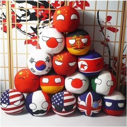 Vista 5 de 7.9 pulgadas, pelota de Polonia, Countryballs, Canadá, Reino Unido, Francia, baile de campo, decoraciones, cosplay de anime, juguetes de peluche