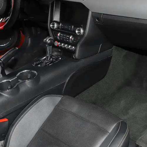 Vista 7 de RT-TCZ Cubierta de fibra de carbono para consola central, panel de palanca de cambios lateral, accesorios interiores, decoración para Ford Mustang