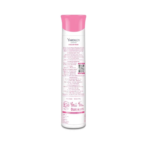 Vista 2 de Yardley English Rose Body 5.1 fl oz 5 oz Spray corporal refrescante (Jazmín, 5.07 onzas líquidas (paquete de 1))